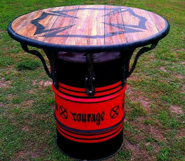 #030 - 55 Gallon Drum Industrial Pub Table