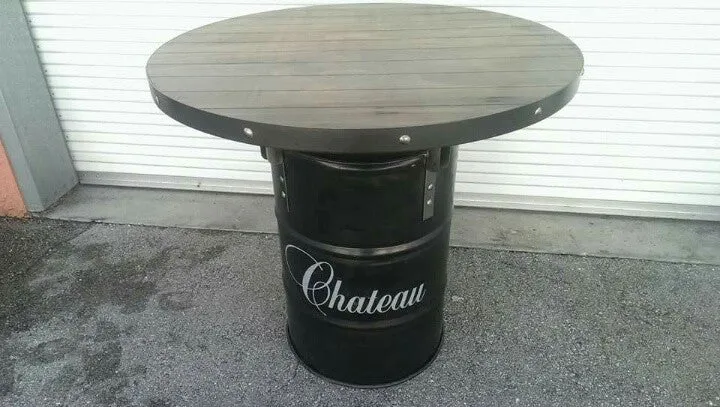 #030 - 55 Gallon Drum Industrial Pub Table