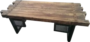 #039 - Rustic Steel and Cedar Timber Desk
