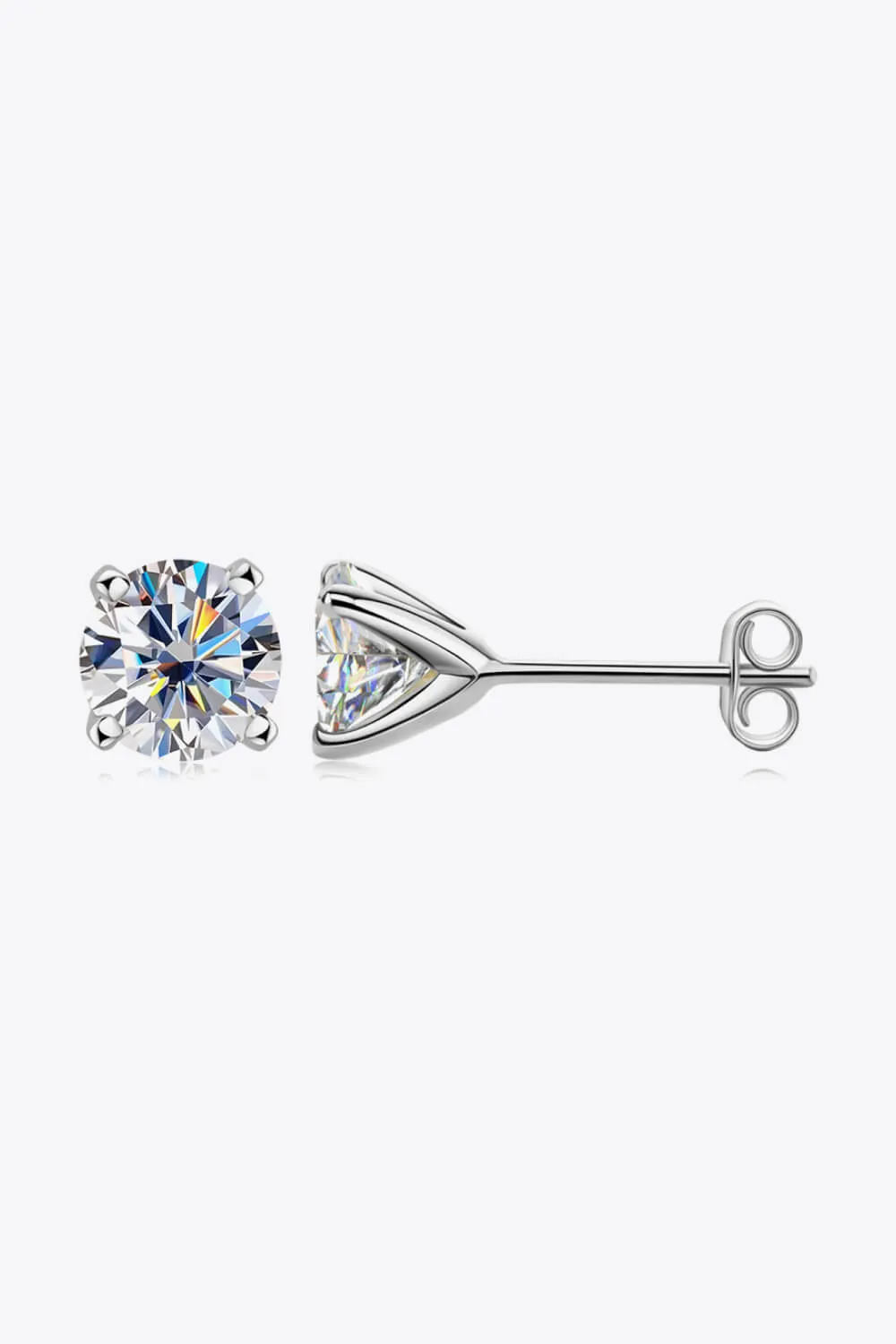 1 Carat Total Moissanite Stud Earrings