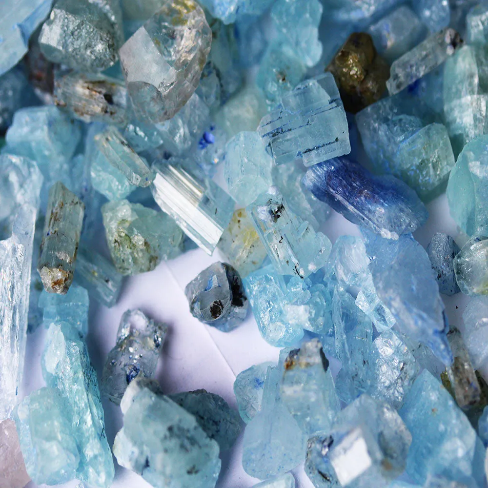 100 Grams Raw Aquamarine Stone - Aquamarine Rough Crystals