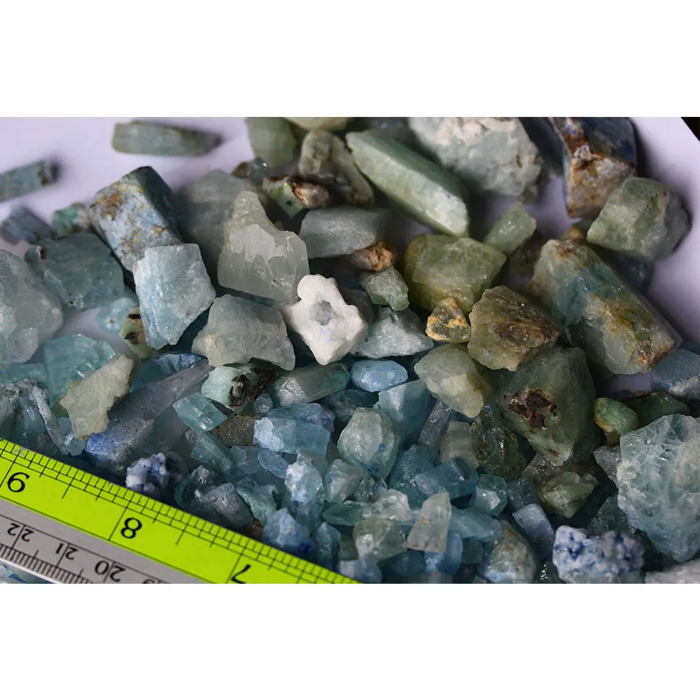 100 Grams Raw Aquamarine Stone - Aquamarine Rough Crystals