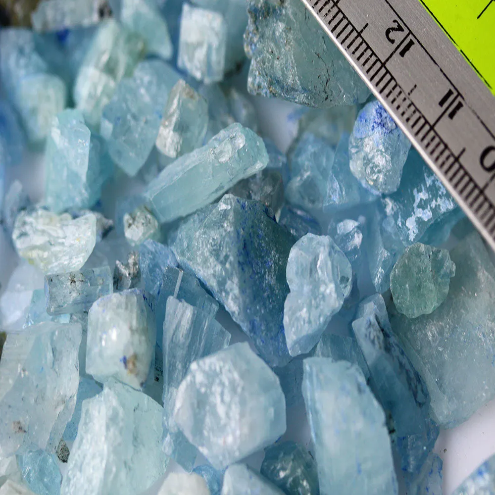 100 Grams Raw Aquamarine Stone - Aquamarine Rough Crystals