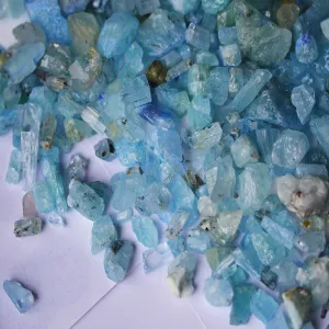 100 Grams Raw Aquamarine Stone - Aquamarine Rough Crystals