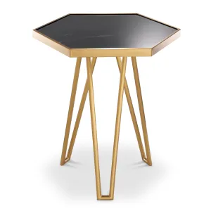 114092 - Side Table Samson honed black marble