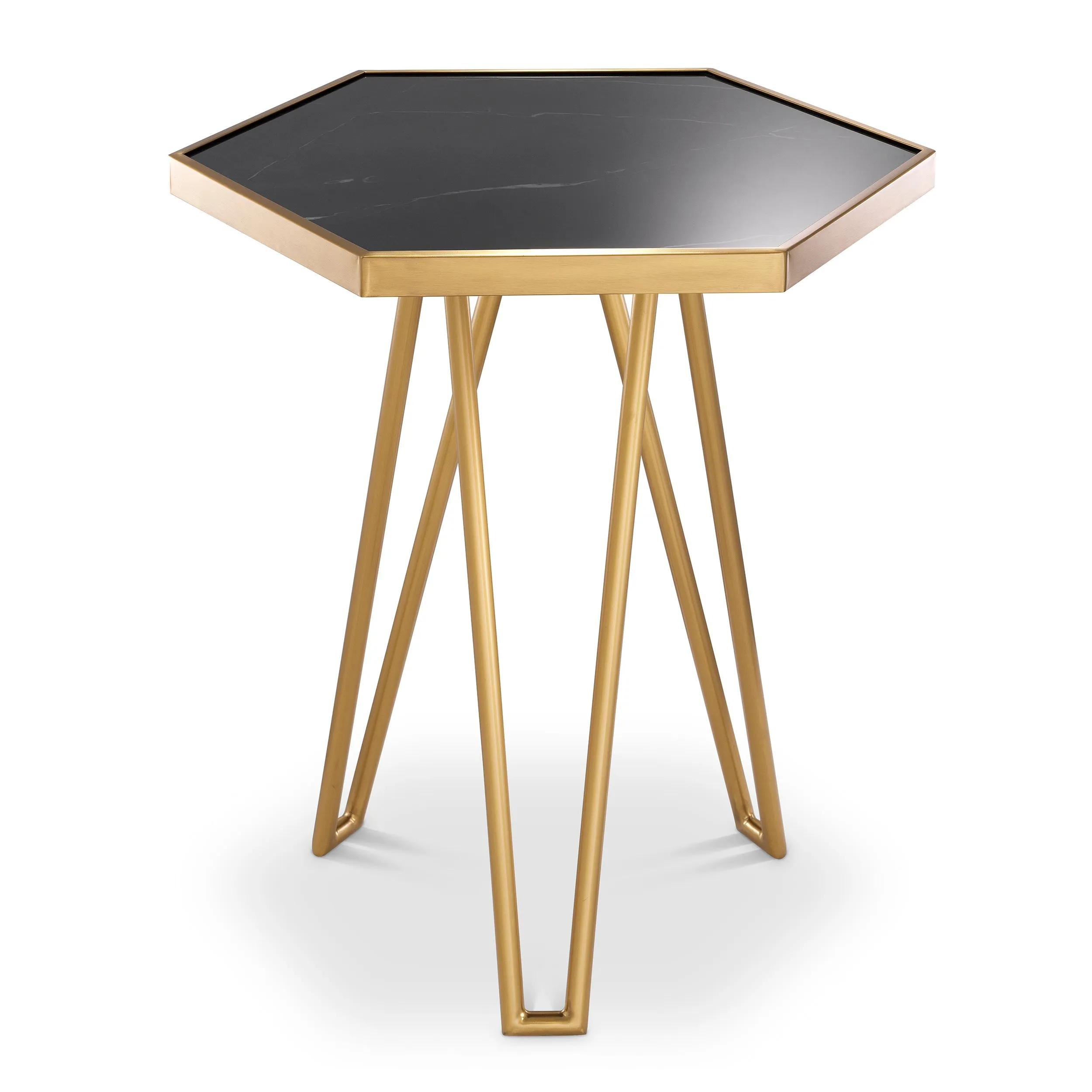 114092 - Side Table Samson honed black marble