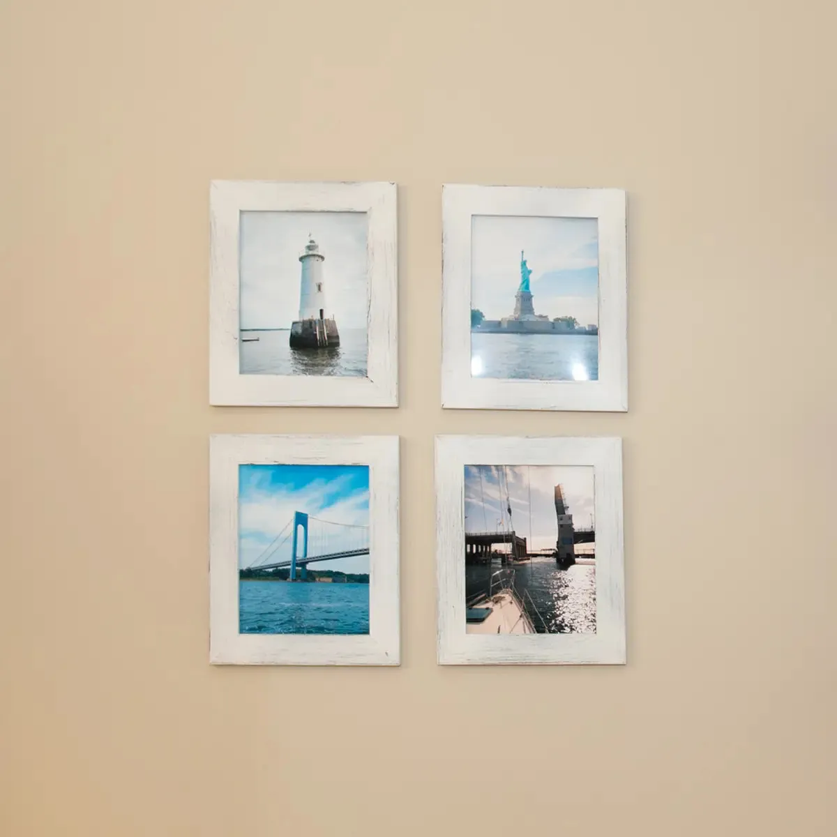 11x14 Distressed White Picture Frame