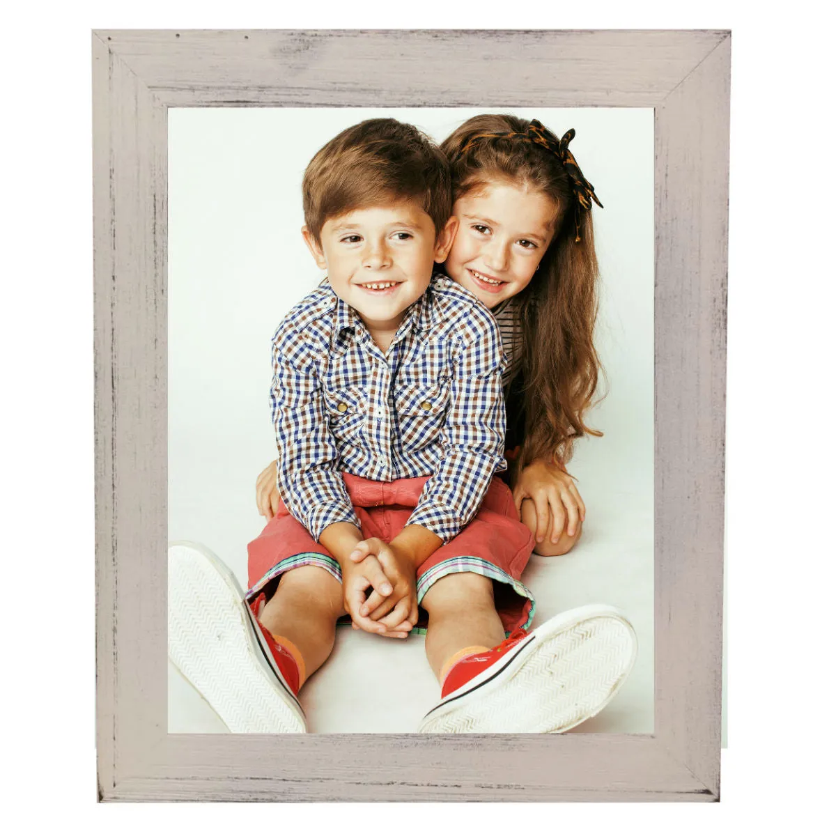 11x14 Distressed White Picture Frame