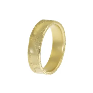 14K Gold Carved Band