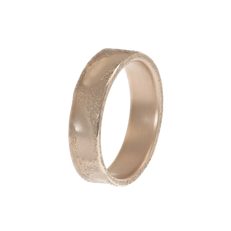 14K Gold Carved Band