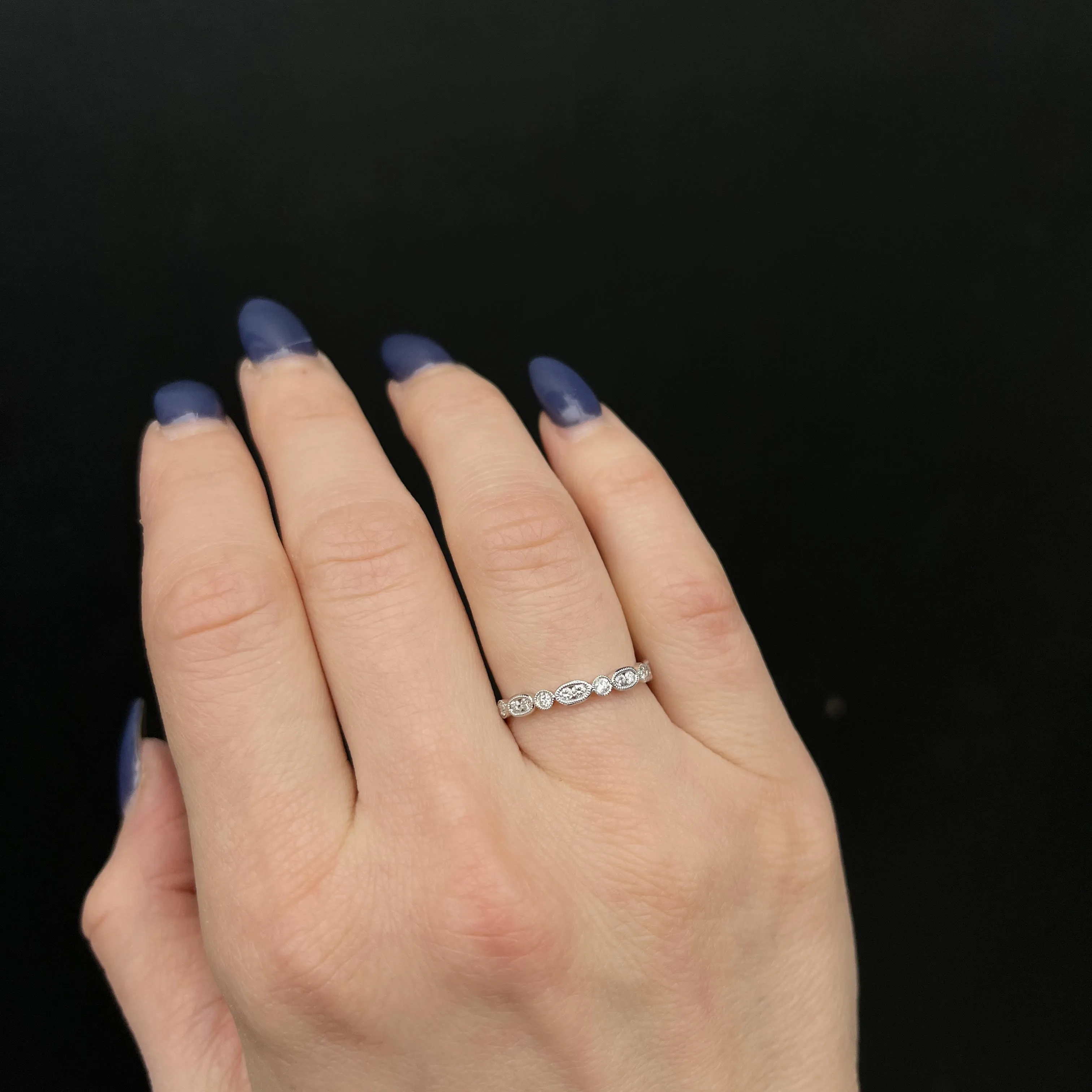 14K White Gold 0.28 CTW Diamond Band