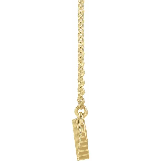 14K Yellow 18" Geometric Necklace