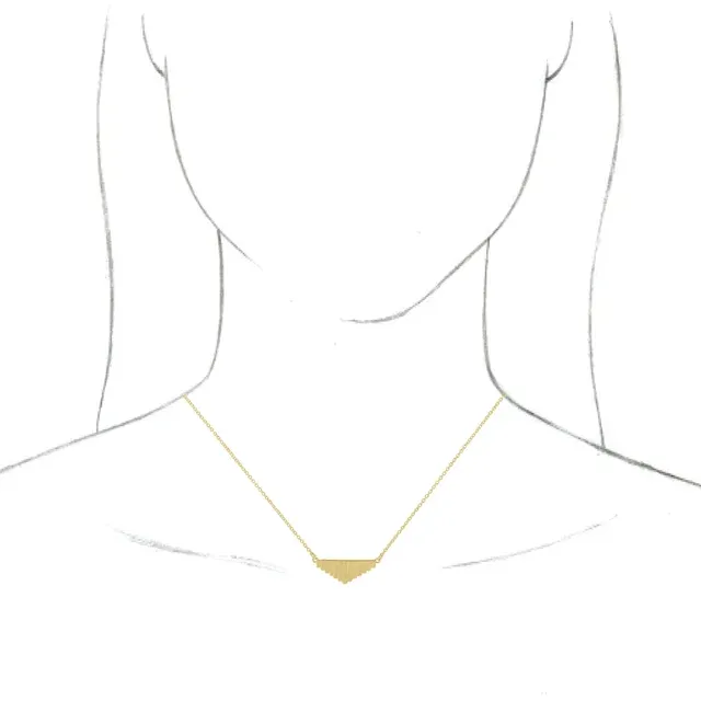 14K Yellow 18" Geometric Necklace