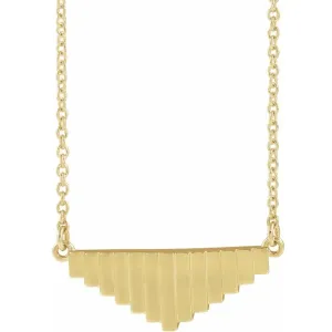 14K Yellow 18" Geometric Necklace