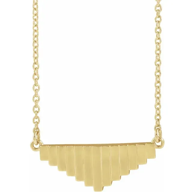 14K Yellow 18" Geometric Necklace