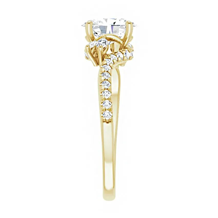 14k Yellow Gold 8x6 mm Oval Engagement Ring