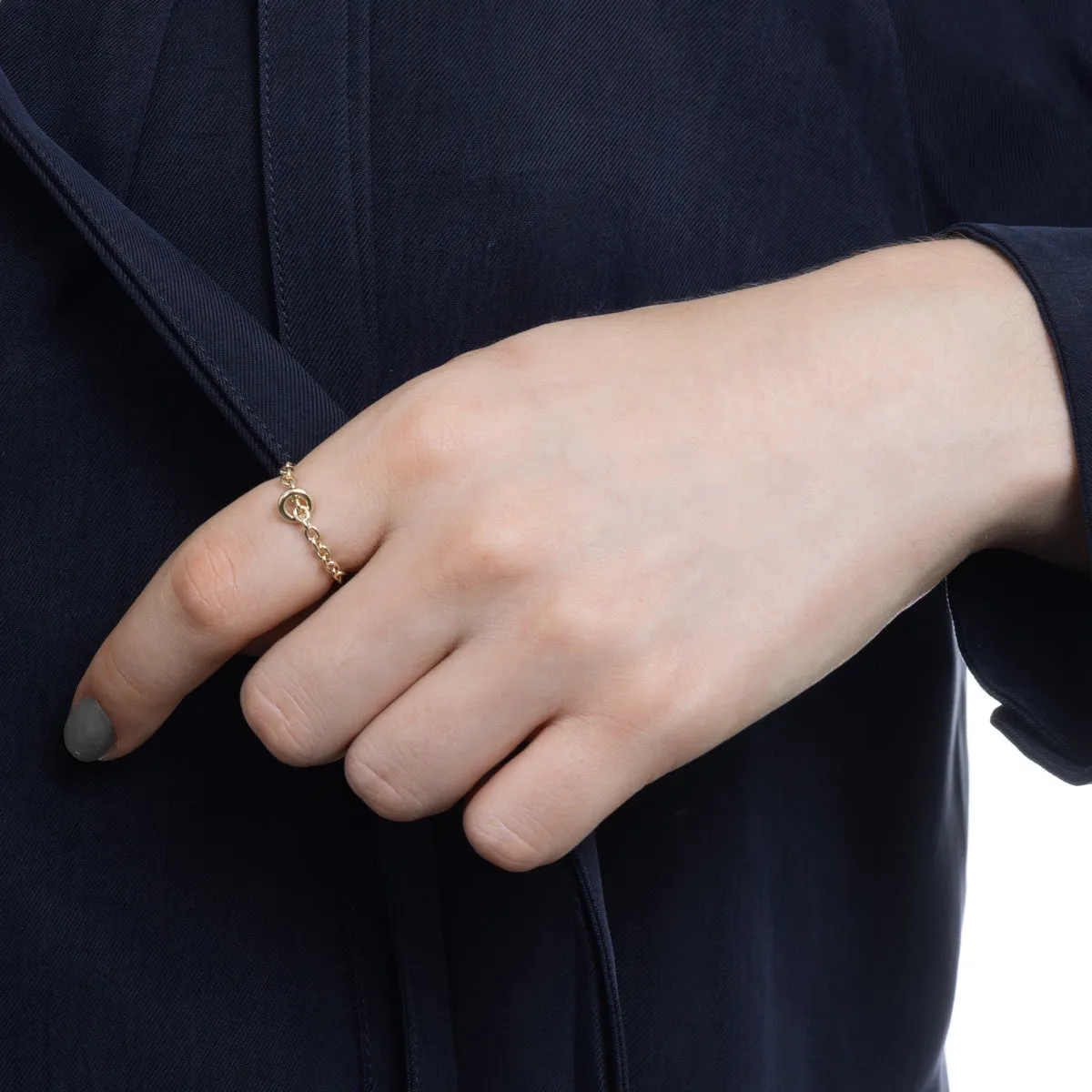 18K ALL ABOUT BASICS Chain Ring Medium size