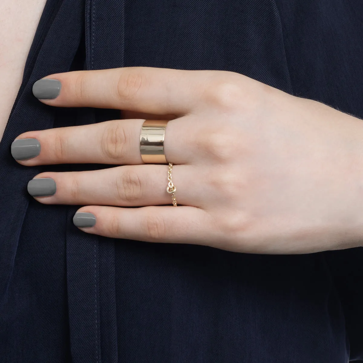 18K ALL ABOUT BASICS Chain Ring Small size