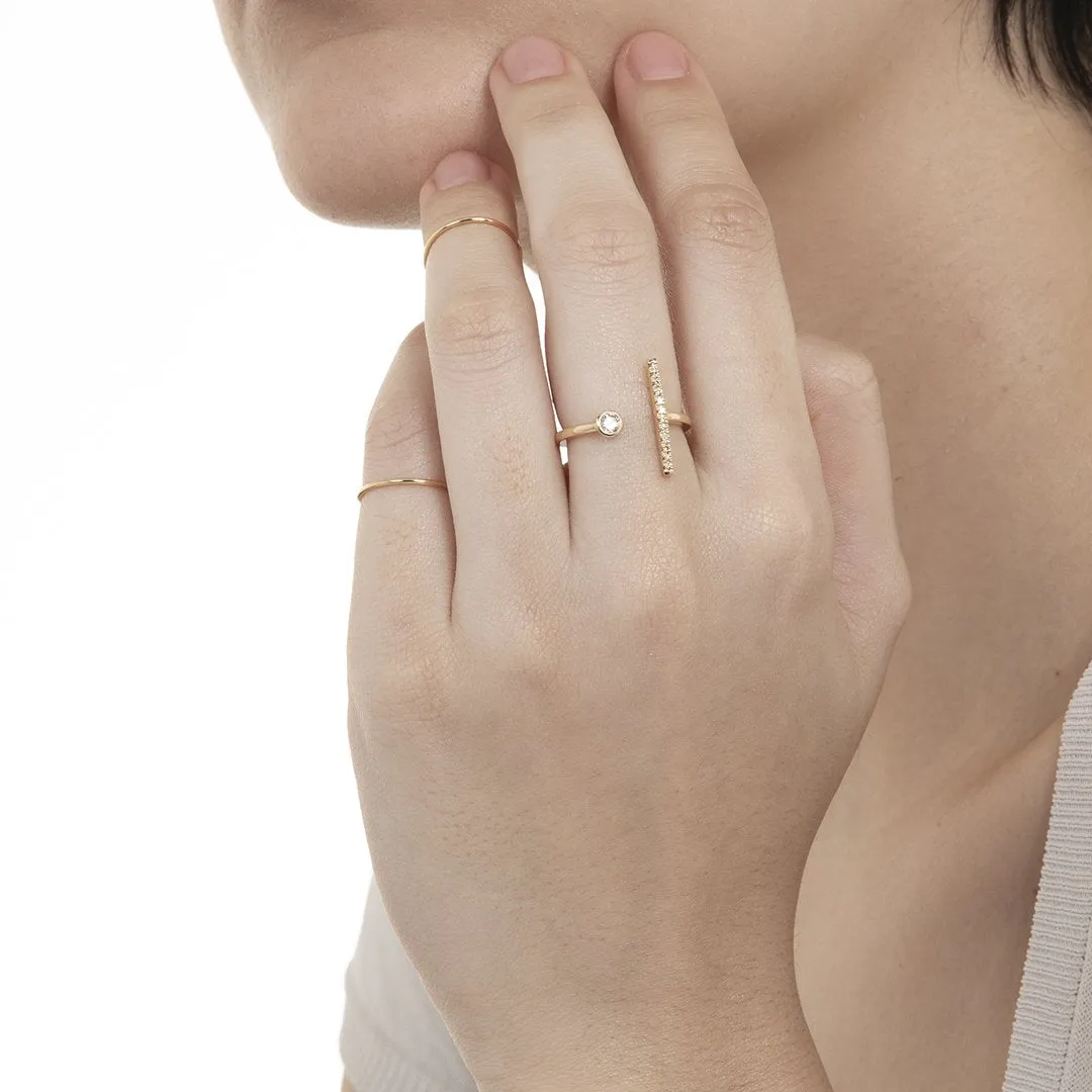 18K ALL ABOUT BASICS Promise Ring