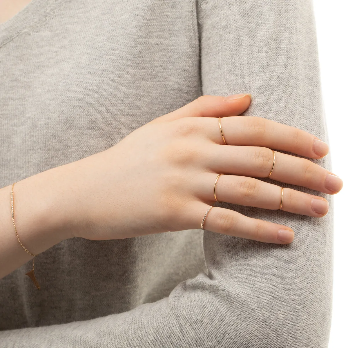 18K ALL ABOUT BASICS Promise Ring