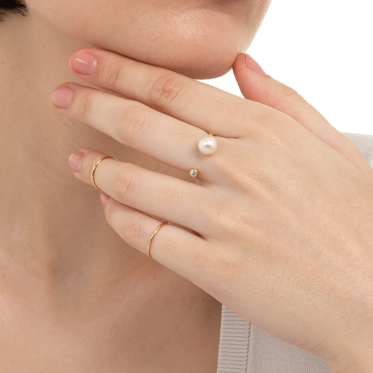 18K ALL ABOUT BASICS Promise Ring