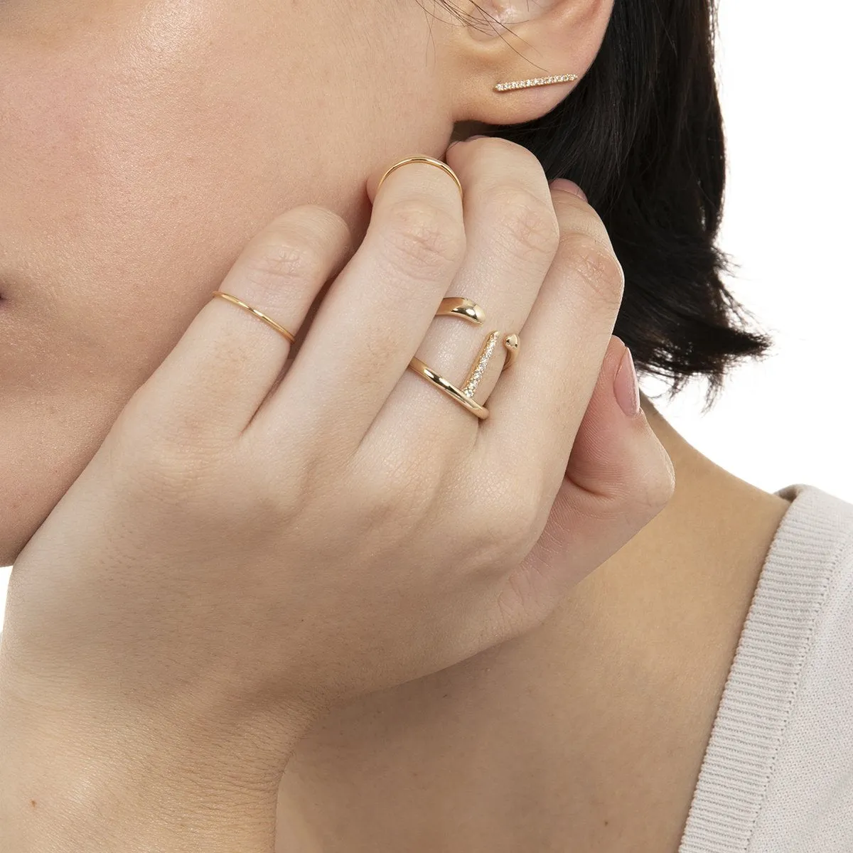 18K ALL ABOUT BASICS Promise Ring