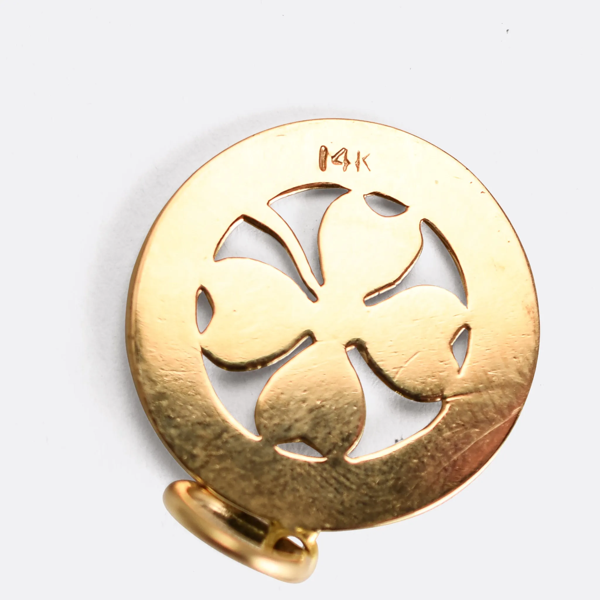 1920's French "I Bring Good Luck" Gold Charm