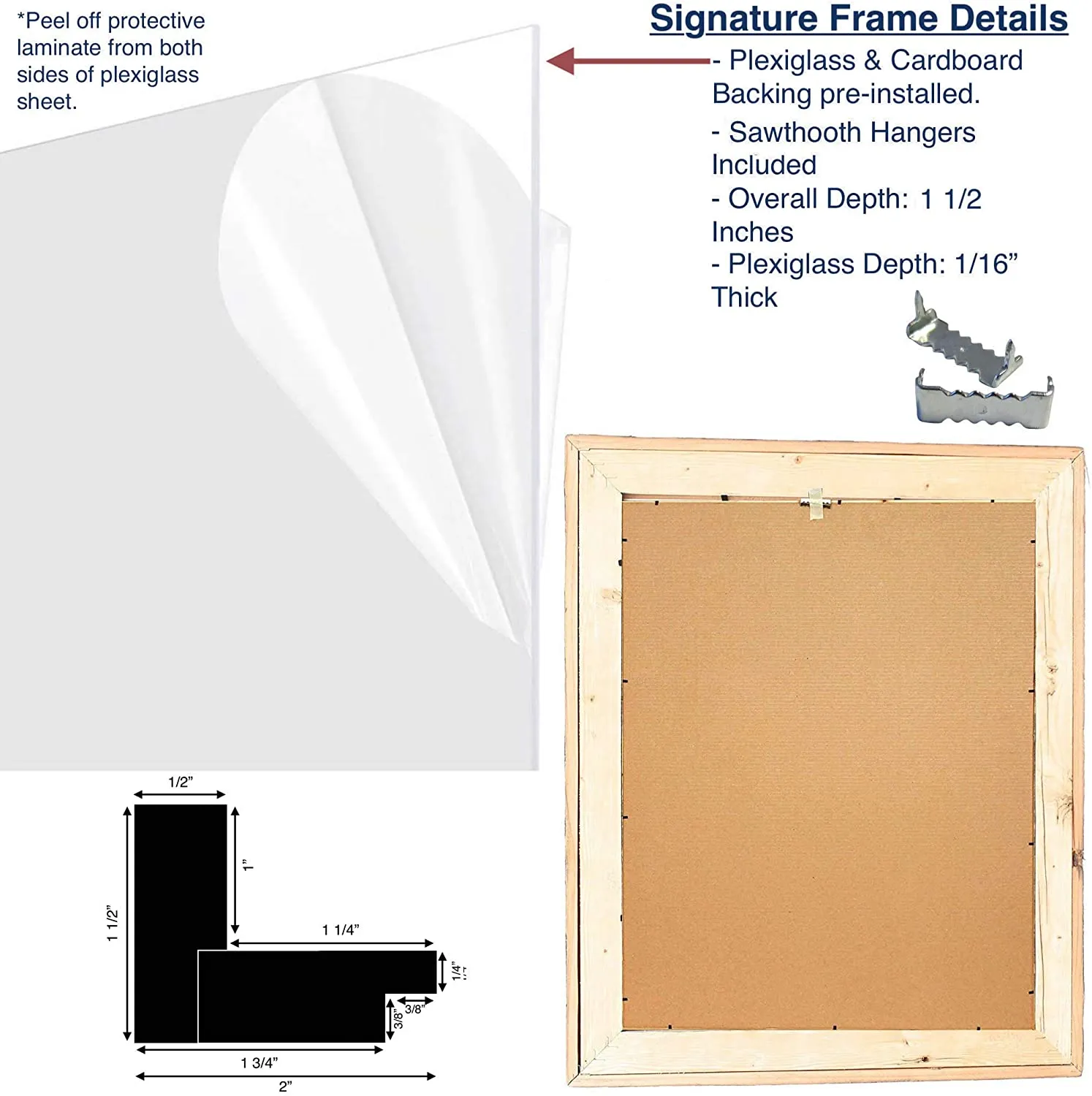 20x30 Natural Weathered Grey Picture Frame with Plexiglass Holder