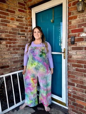 2XL Wildflower Garden cotton Bib Longalls