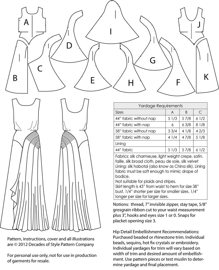 #3014    1930s Leading Lady Gown