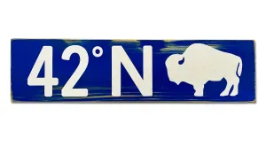 42 North Buffalo rustic wood sign