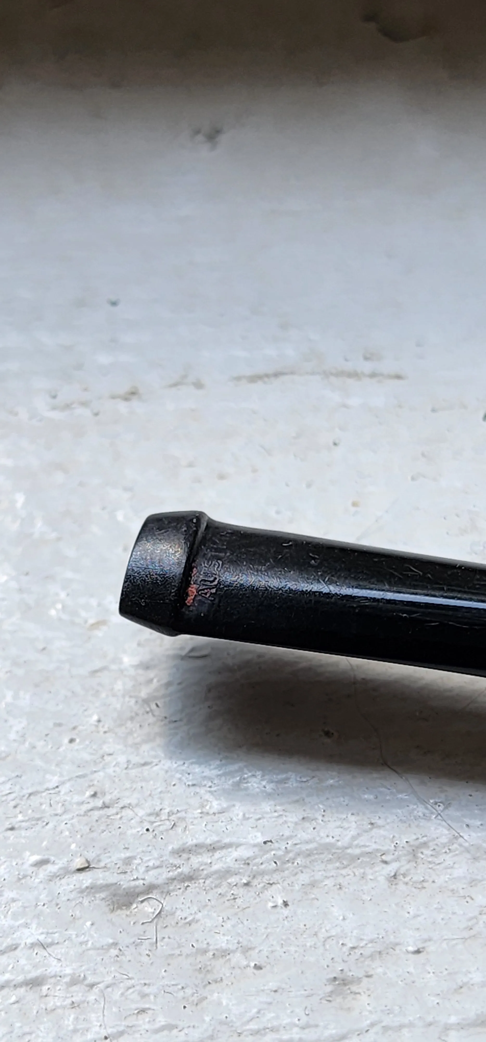 50s Black Cigarette Holder w/Rhinestones & Pearl Bead Austria