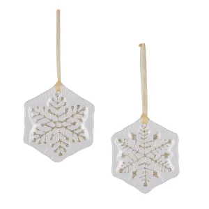 6.75" Glass Snowflake Ornament,3otg450