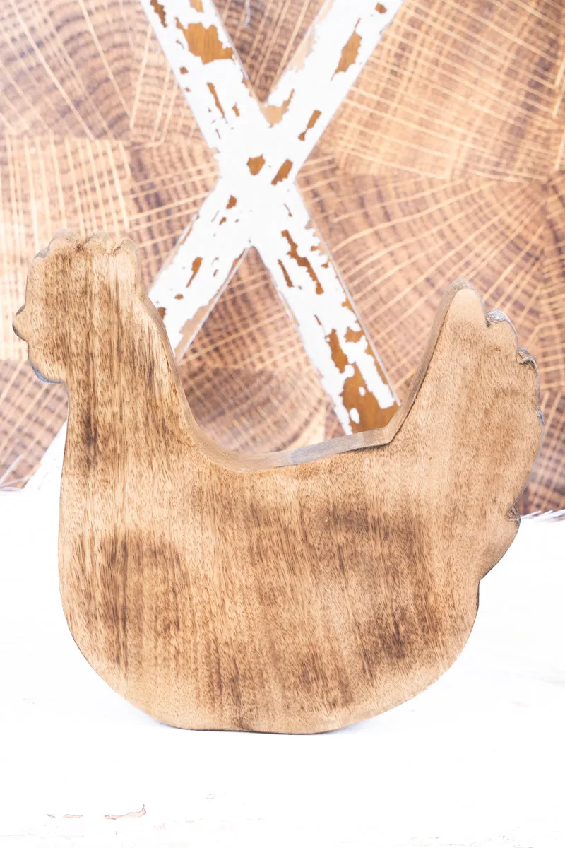 8 x 8 Mango Wood Rooster Serving Board