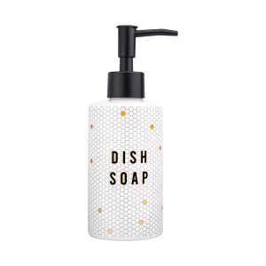 8.5oz Honeycomb Tile Dish Soap Dispenser- White, Gold, Black