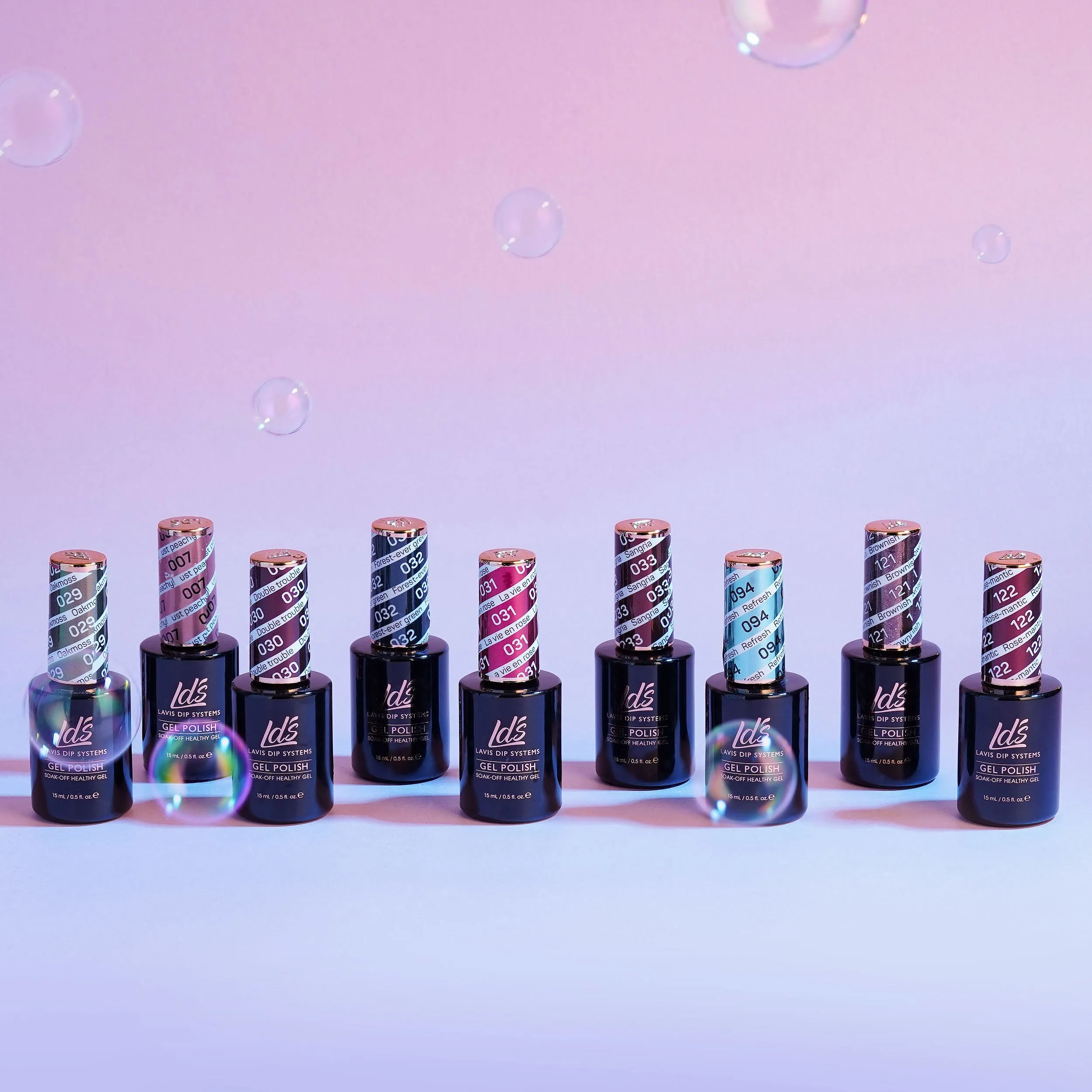 9 LDS Holiday Healthy Gel Nail Polish Collection - WINTER MOOD - 007; 029; 030; 031; 032; 033; 094; 121; 122
