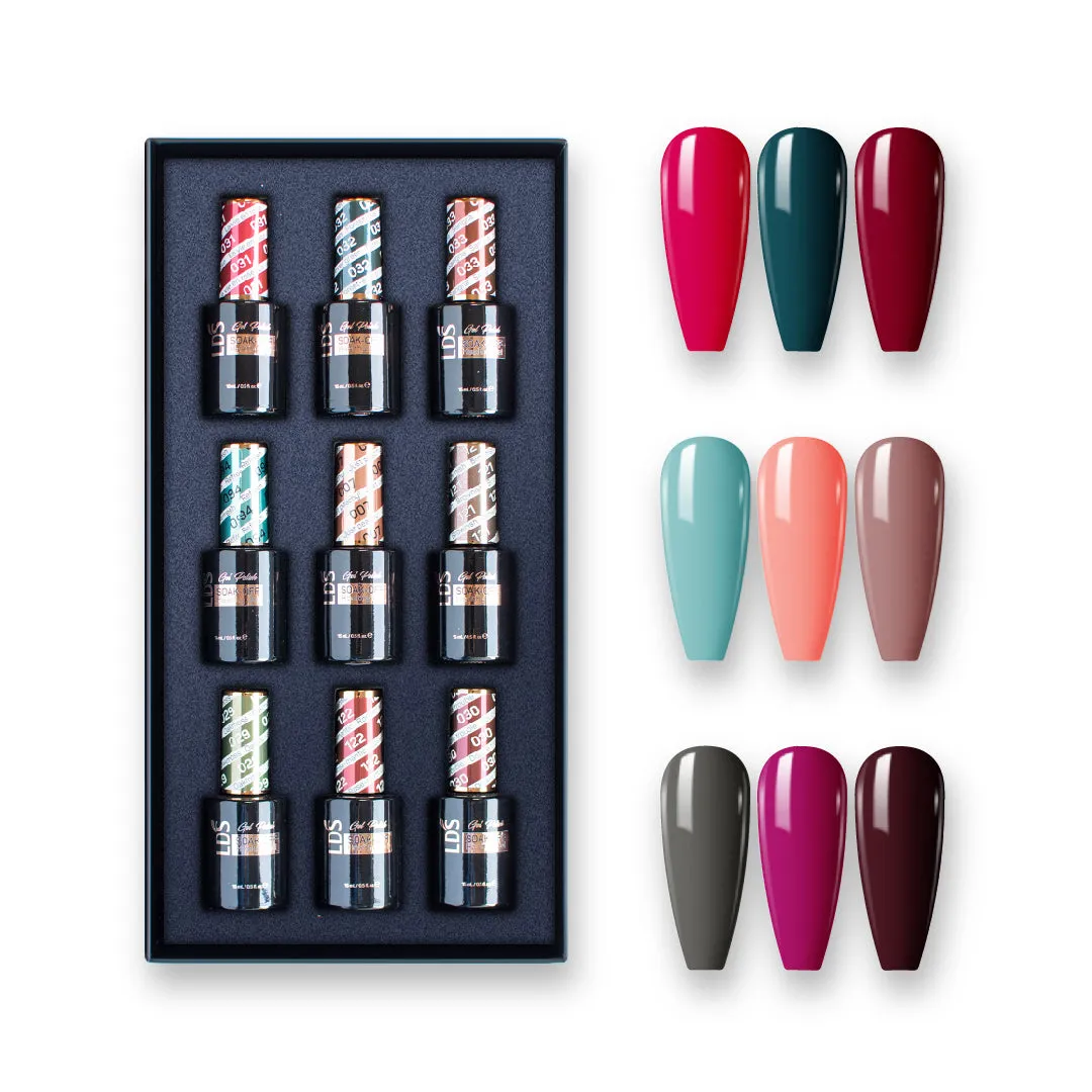 9 LDS Holiday Healthy Gel Nail Polish Collection - WINTER MOOD - 007; 029; 030; 031; 032; 033; 094; 121; 122