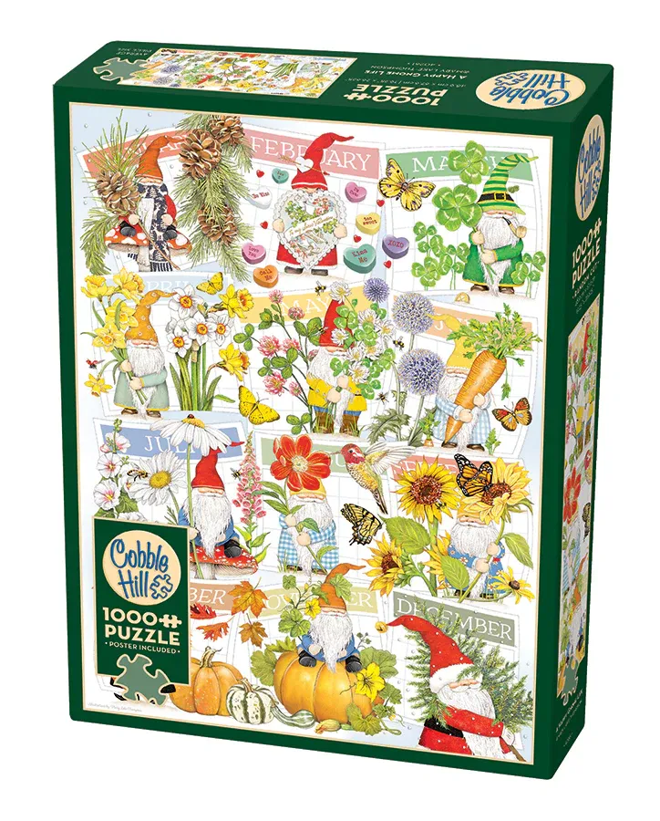 A Happy Gnome Life 1000pc Compact Puzzle