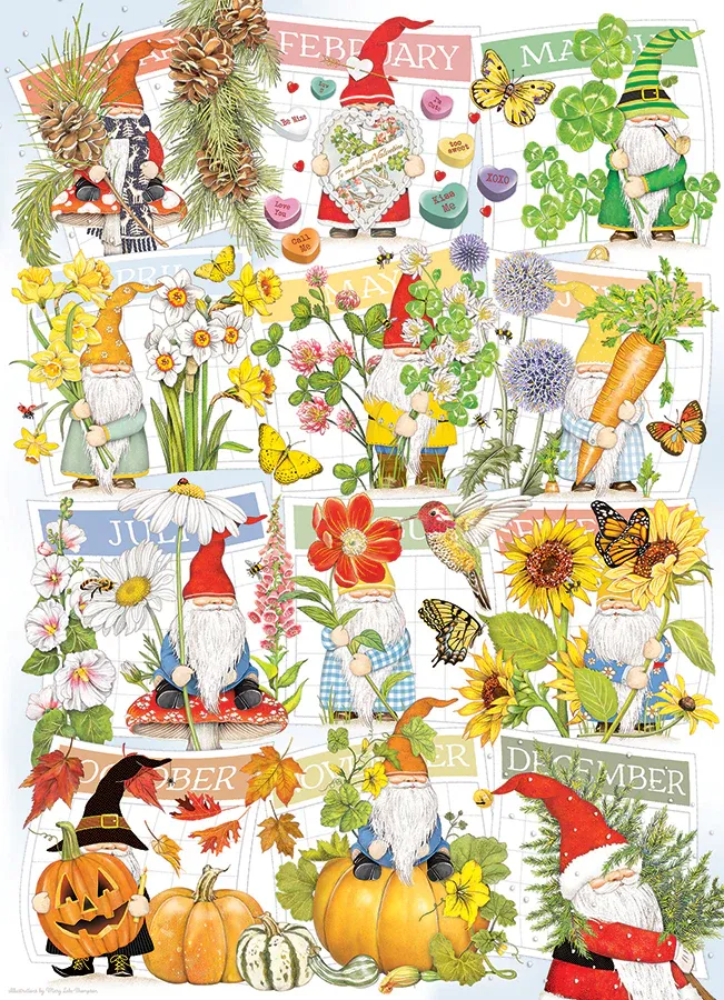 A Happy Gnome Life 1000pc Compact Puzzle