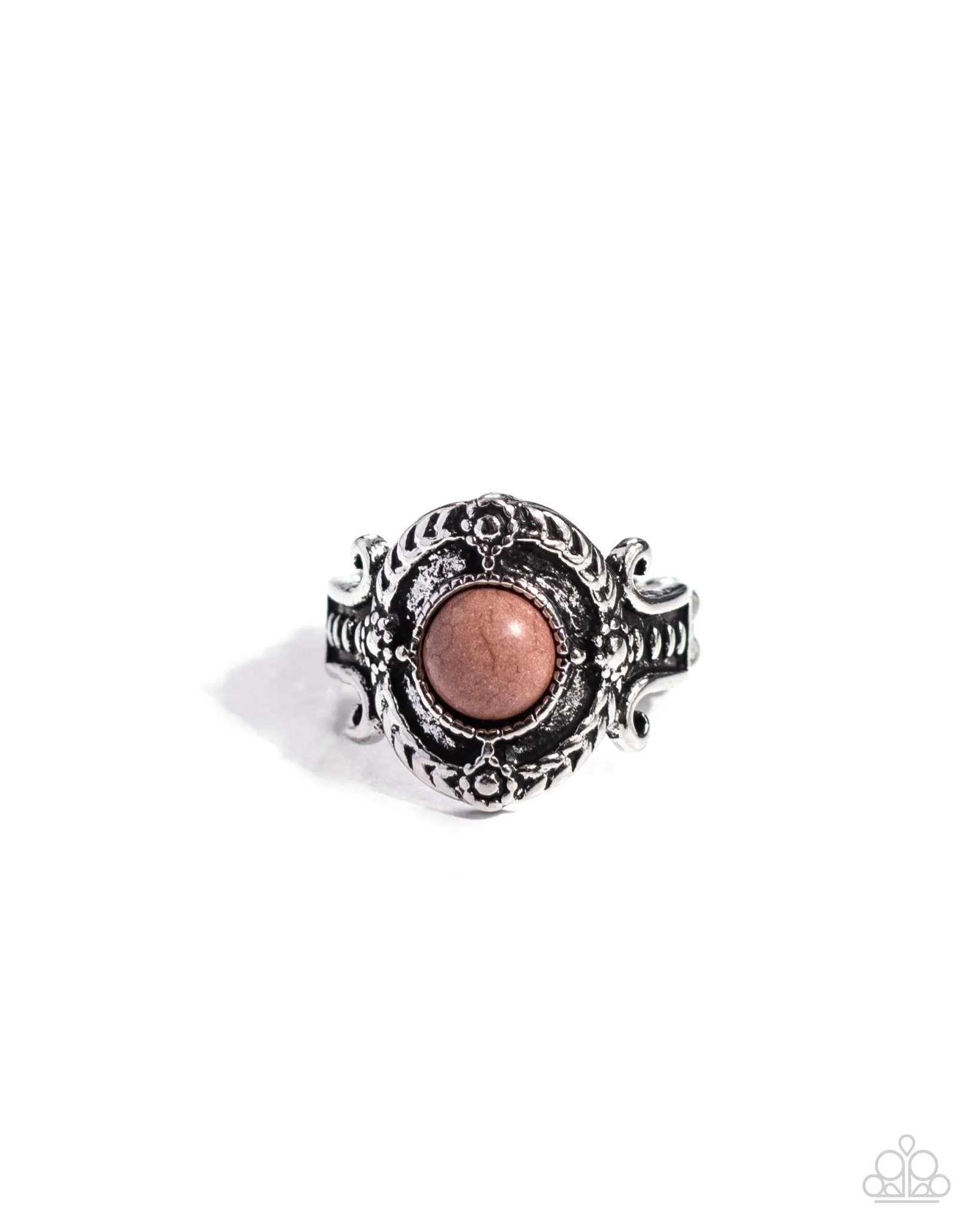 A STAMPED Out Performance - Brown Ring - Paparazzi Accessories