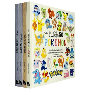 Alison J Reid Collection 4 Books Set (Stitch 50 Dogs, Stitch 50 Cats & Stitch 50 Birds, Stitch 50 Pokémon)