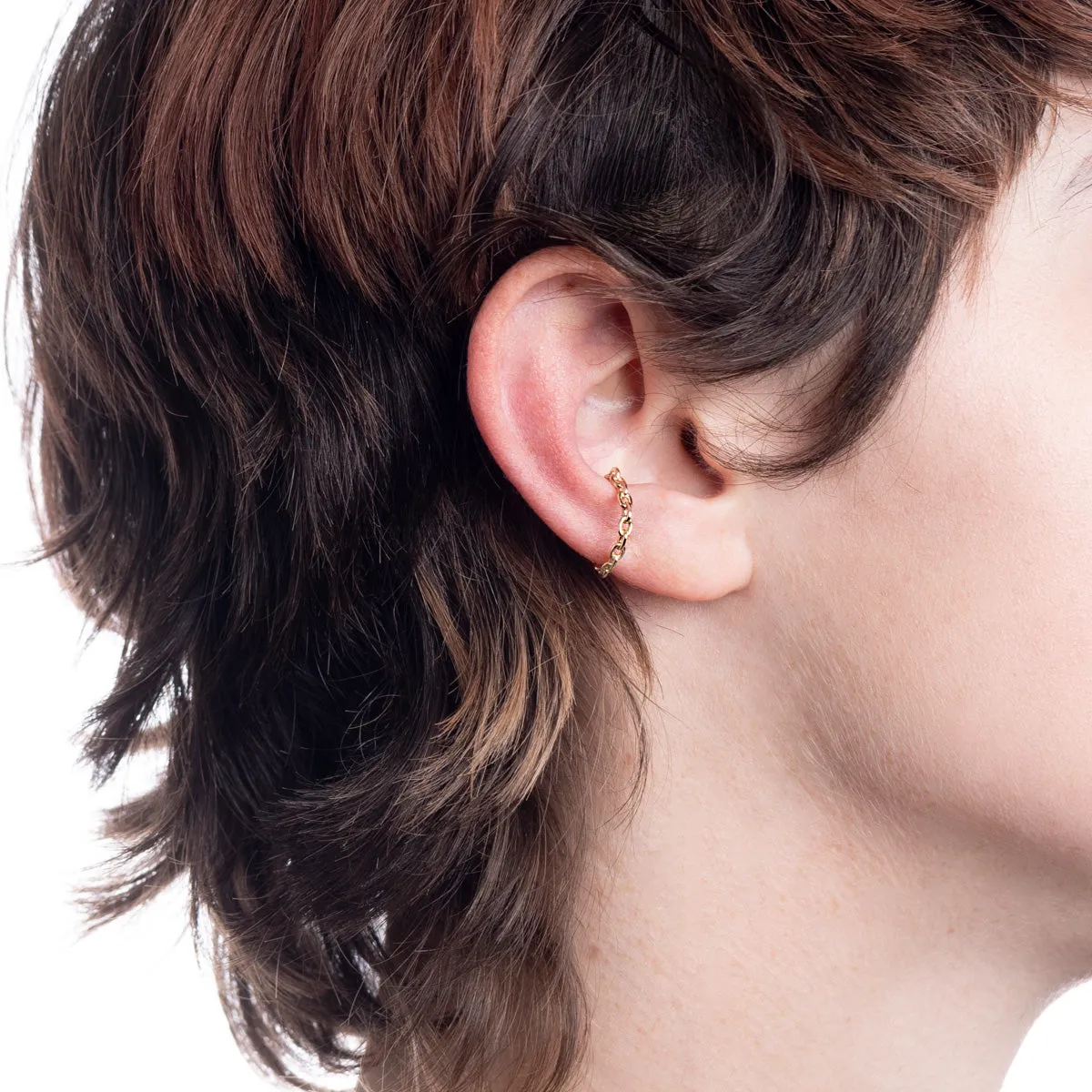 ALL ABOUT BASICS Oblong Chain Ear Cuff Medium size