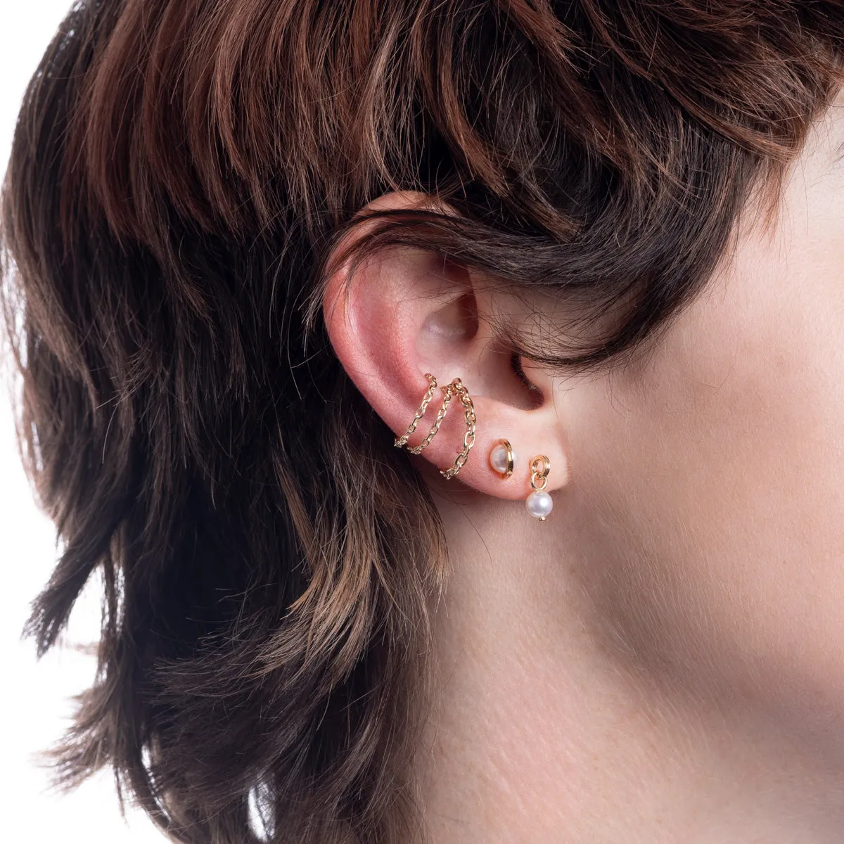 ALL ABOUT BASICS Oblong Chain Ear Cuff Medium size