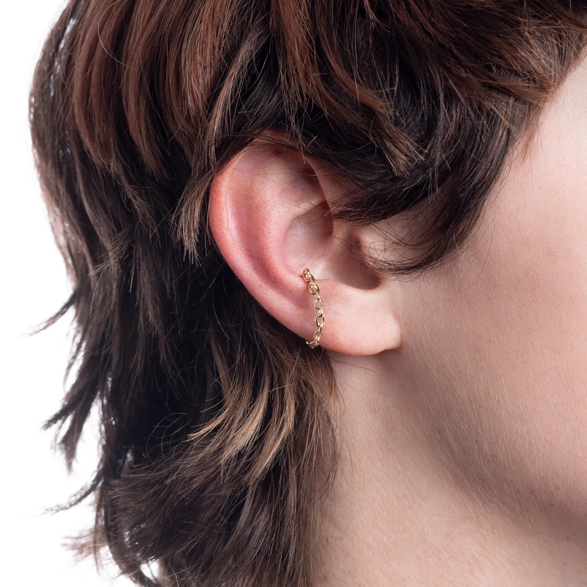 ALL ABOUT BASICS Oblong Chain Ear Cuff Medium size
