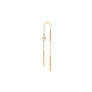 ALL ABOUT BASICS Toggle Diamond Chain Earring