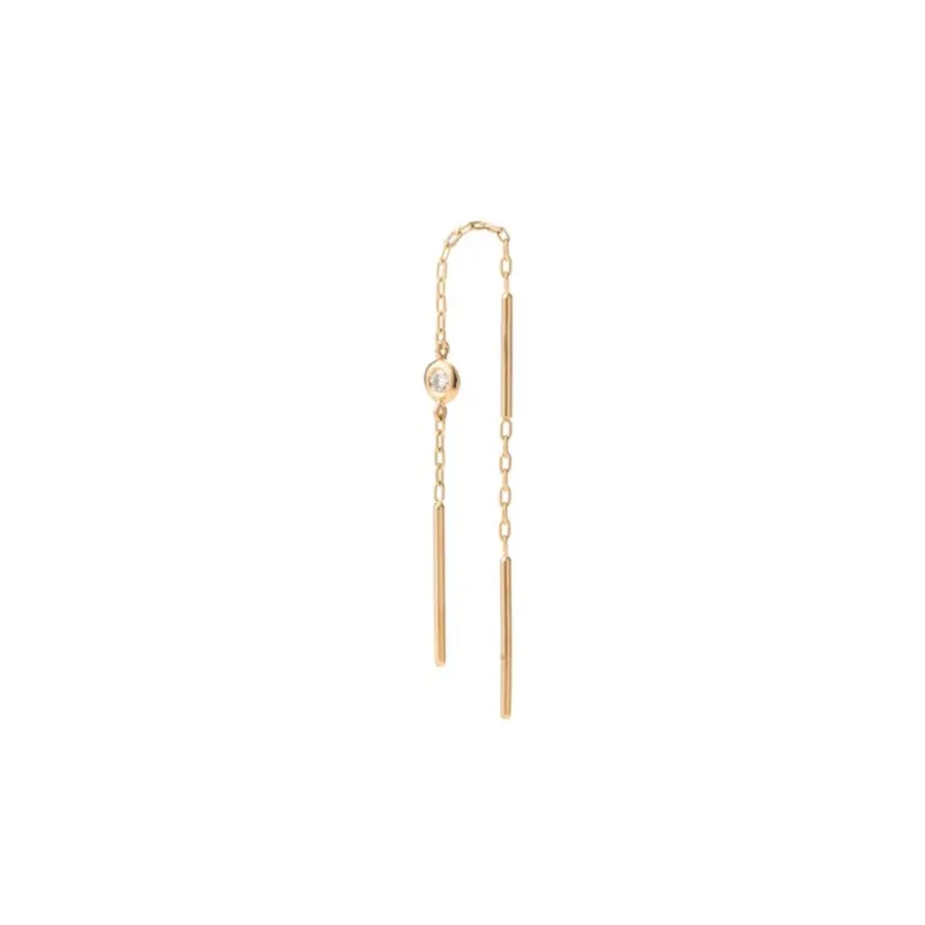 ALL ABOUT BASICS Toggle Diamond Chain Earring