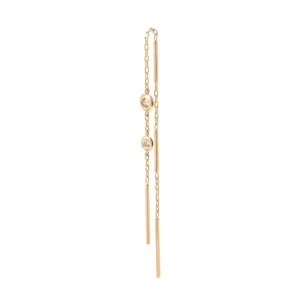 ALL ABOUT BASICS Toggle Diamond Chain Earring