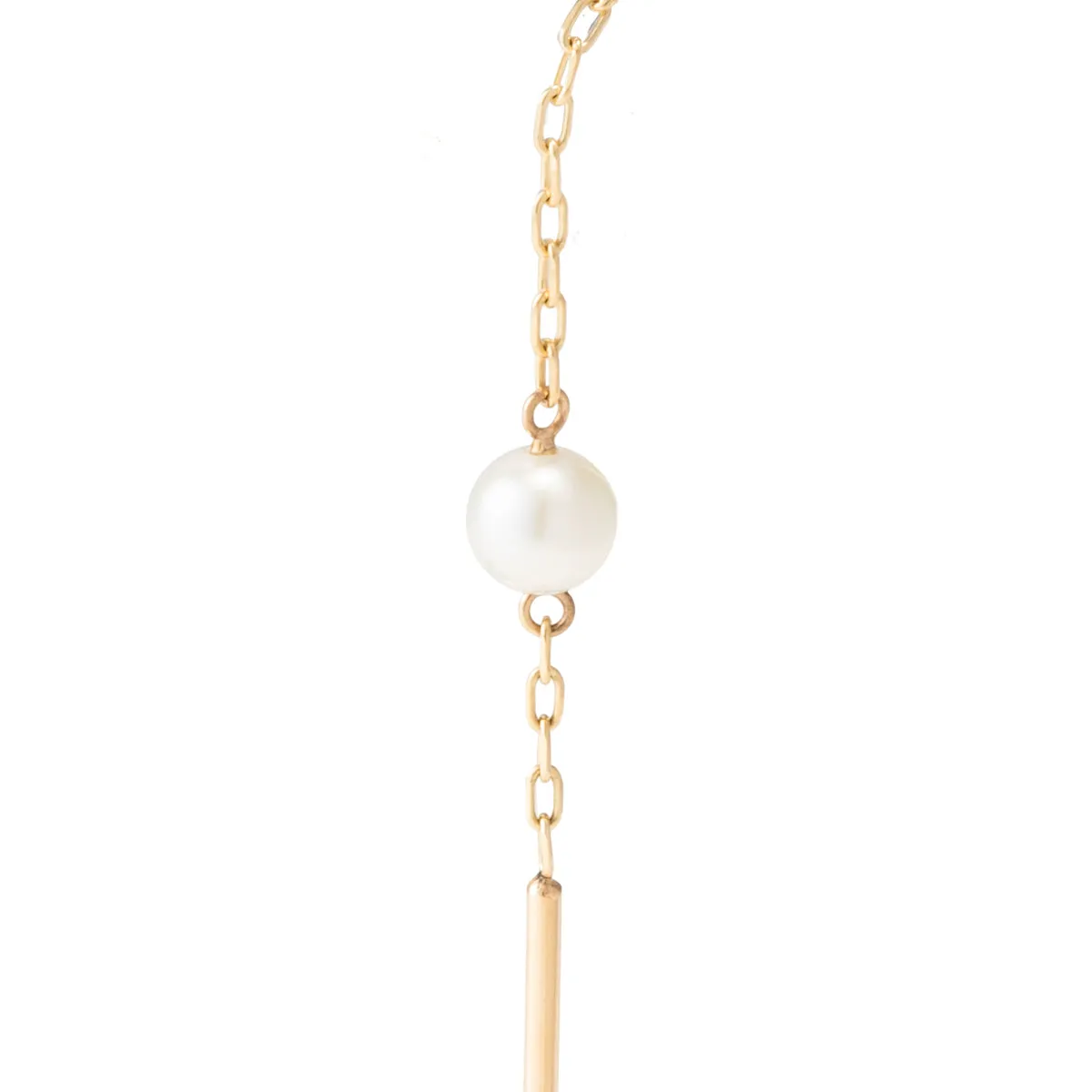 ALL ABOUT BASICS Toggle Pearl Chain Earring