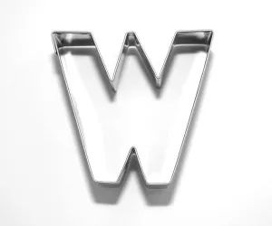 Alphabet Letter W Cookie Cutter Stainless Steel 6.5cm