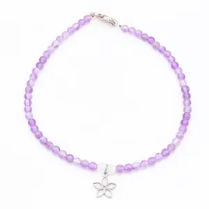Amethyst Flower Spring Anklet